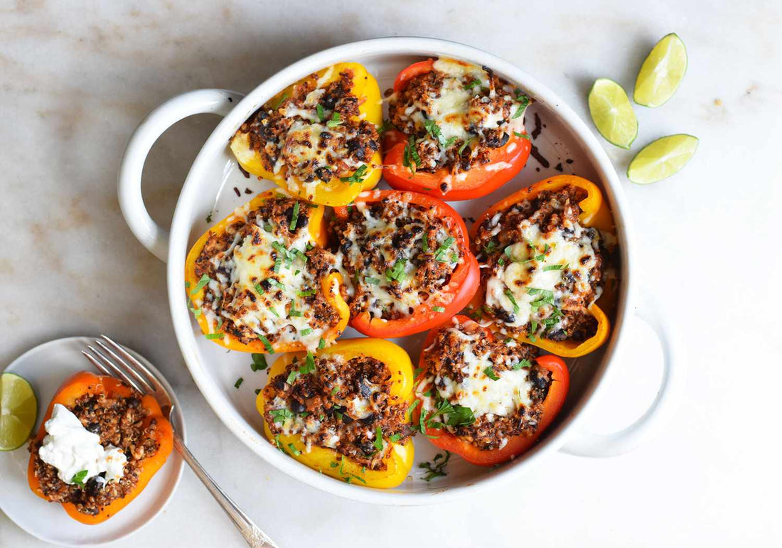 Quinoa and Black Bean Stuffed Peppers Recipe