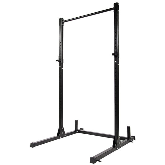 Adjustable Squat Rack, Exercise & Home Gym Barbell Rack For Fitness Weight Lifting & Muscle Building Workouts (660lbs Capacity) Midnight Fitness & Sports