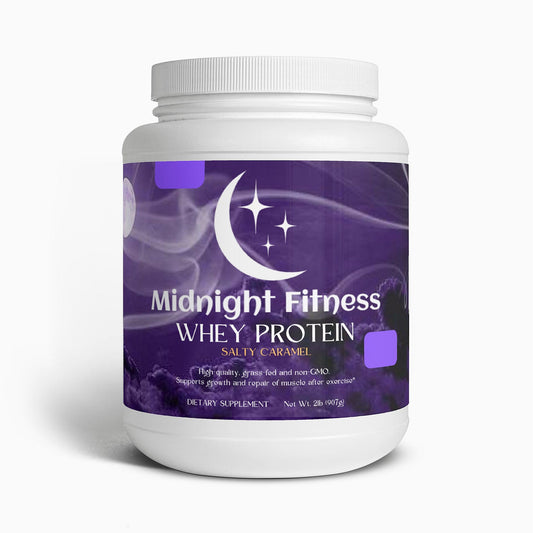 2Lb. - Whey Protein (Salty Caramel Flavour) Midnight Fitness & Sports