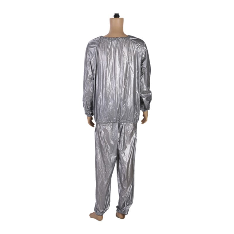 Sauna Suit Silver - Weight Loss Exercise Slimming Gym Fitness Workout Anti-Rip Sweat Suit, Heavy Duty Sauna Suit Men Women Midnight Fitness & Sports